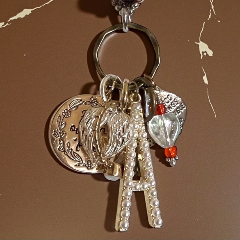 Spiritual and faith. Angel charms assemblage necklace. - Picture 12 of 17